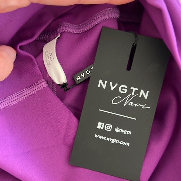 NVGTN Pants - NWT! NVGTN Navi Seamless Purple 7/8 High Rise Leggings Size XS